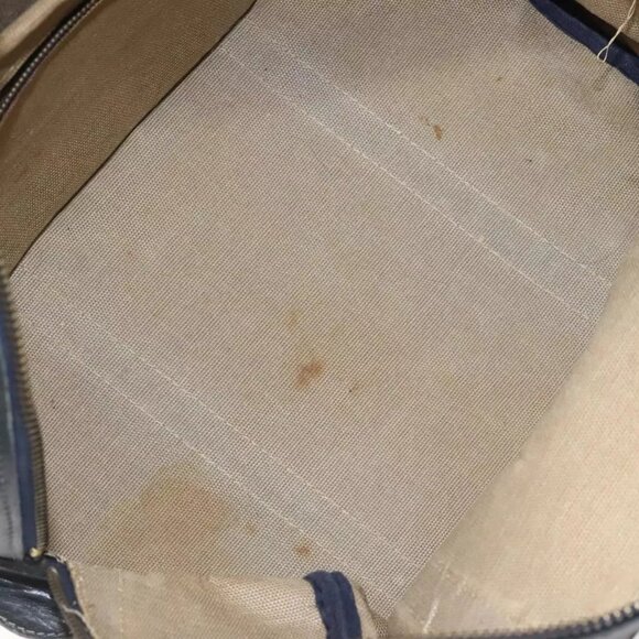 CELINE C Macadam Hand Bag Canvas Navy Auth bs23204 - Picture 13 of 16